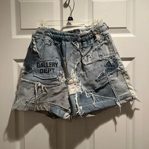 Mens Gallery Dept Denim patch shorts